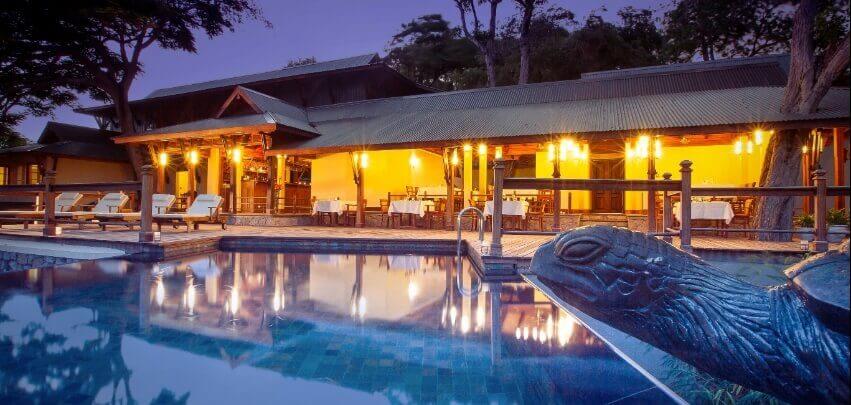 Seychelles Outdoor Restaurant with Pool
