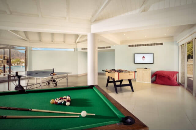 Pool Table in Game Room