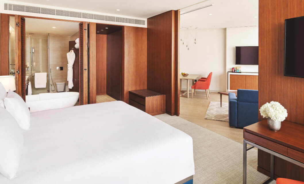 Suite Bedroom and Connecting Bathroom