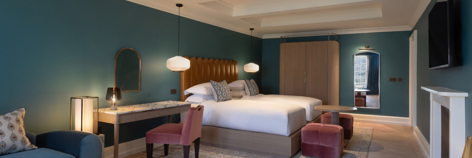 Interior of a guest room bathroom at JA Mar Hall