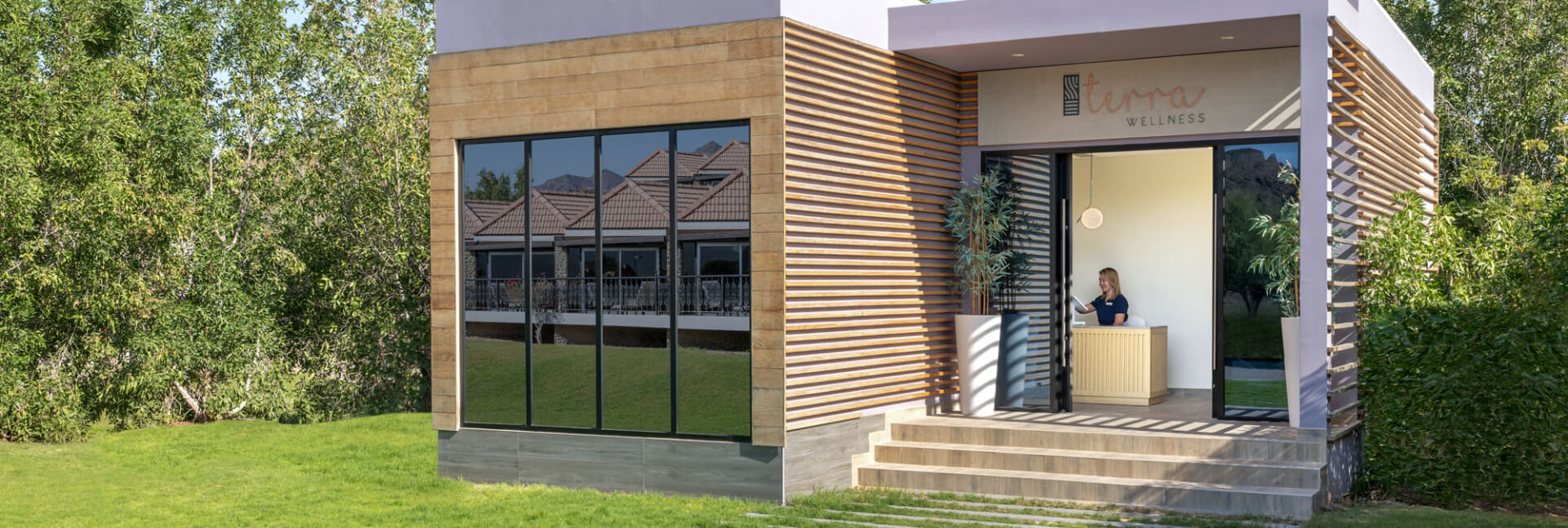 Exterior of Terra wellness belonging to JA Hatta Resort Dubai