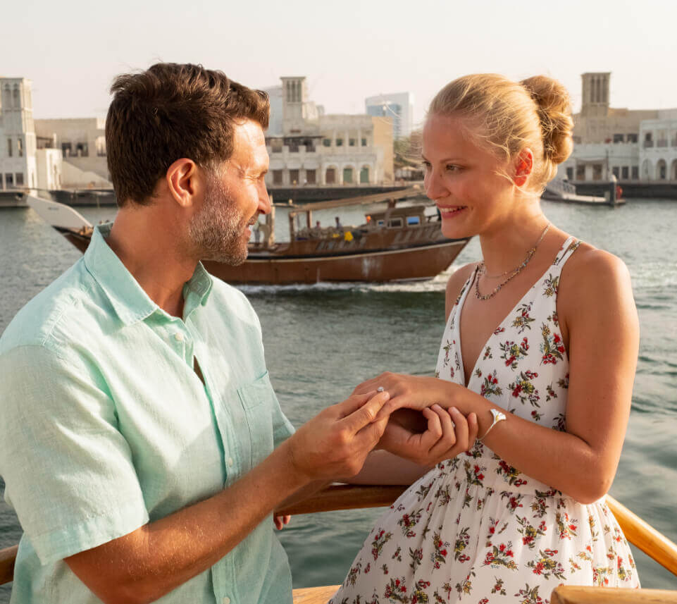 Proposal on Boat in Dubai