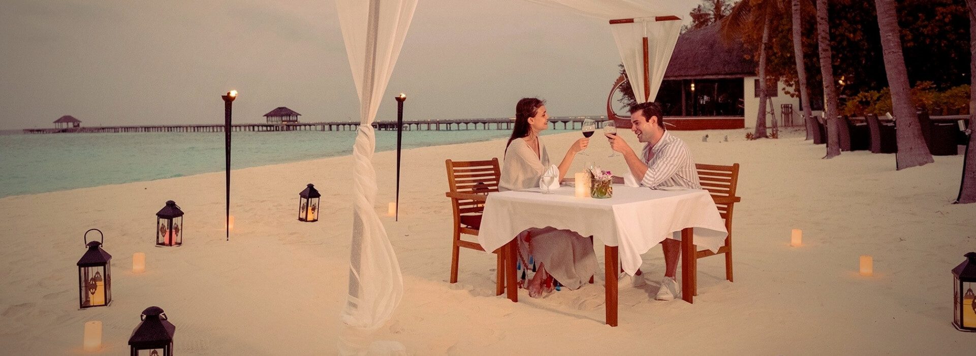 Romantic Dinner On Beach