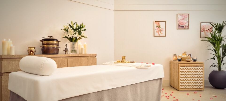 Massage Room with Rose Petals