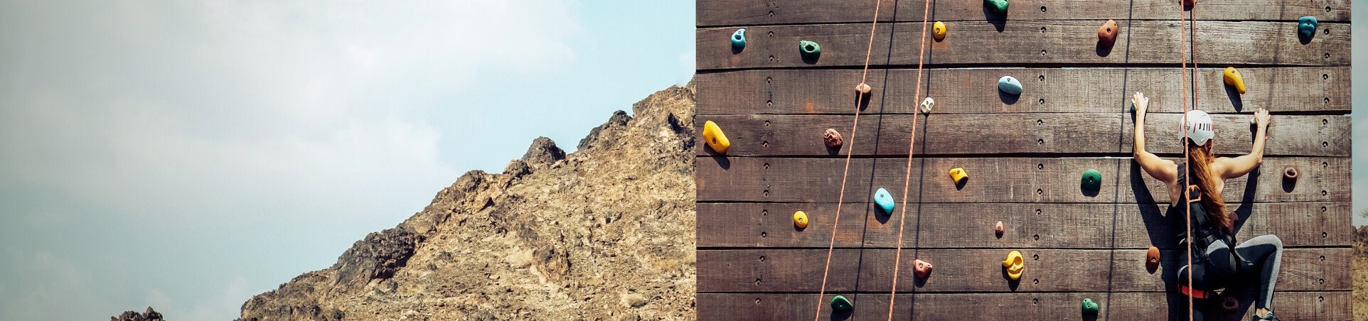 Woman Wall Climbing