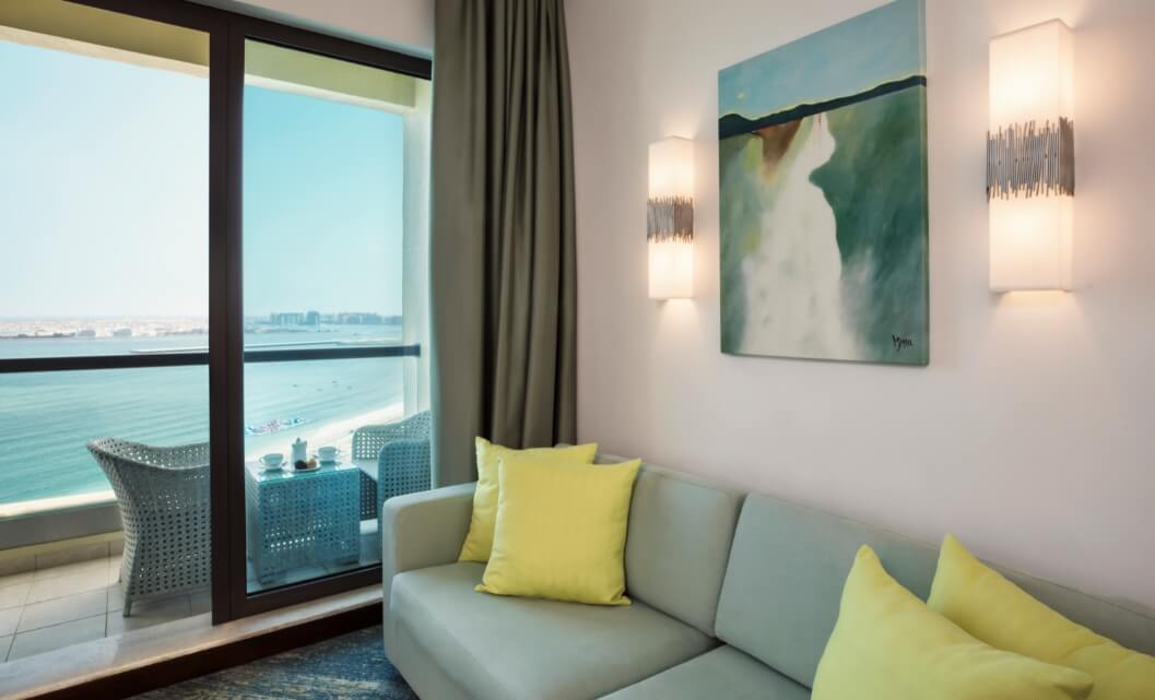 Sitting Area and Ocean View Balcony