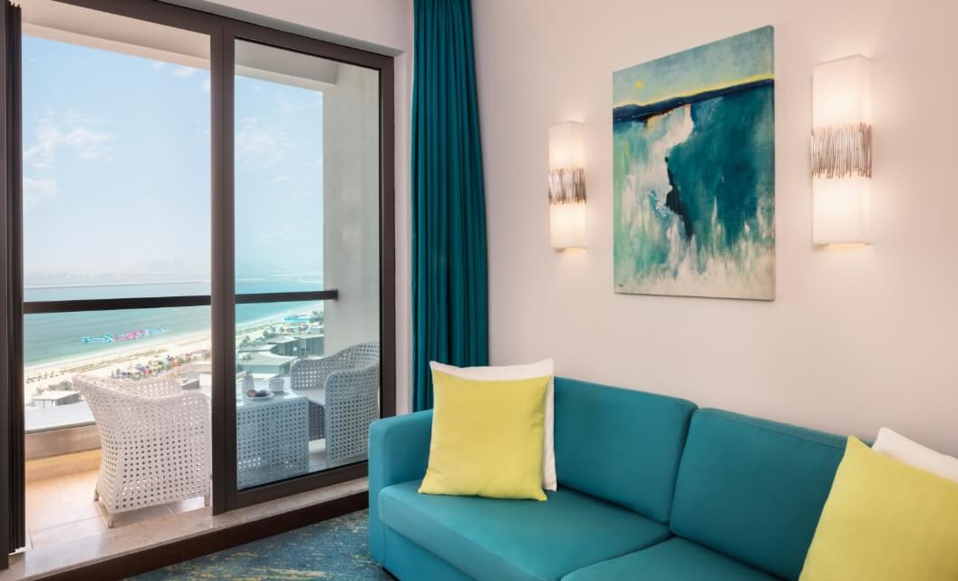 Sitting Area and Ocean View Balcony