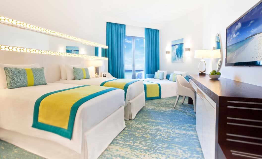 Sea View Hotel Room With Multiple Beds