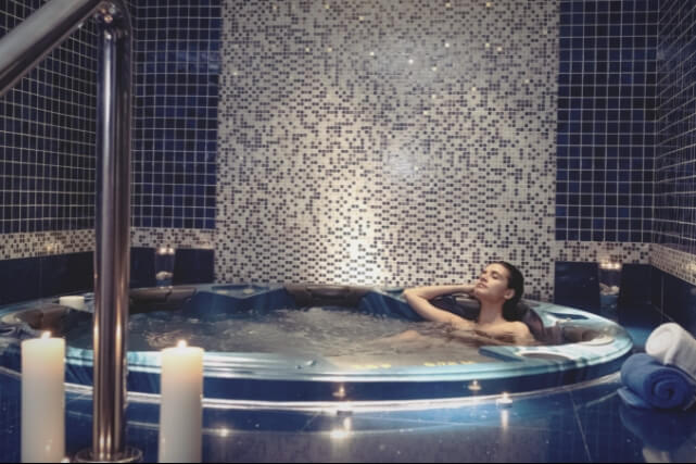 Woman in Hot Tub