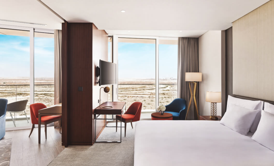 Bright Suite Bedroom with Desert Views