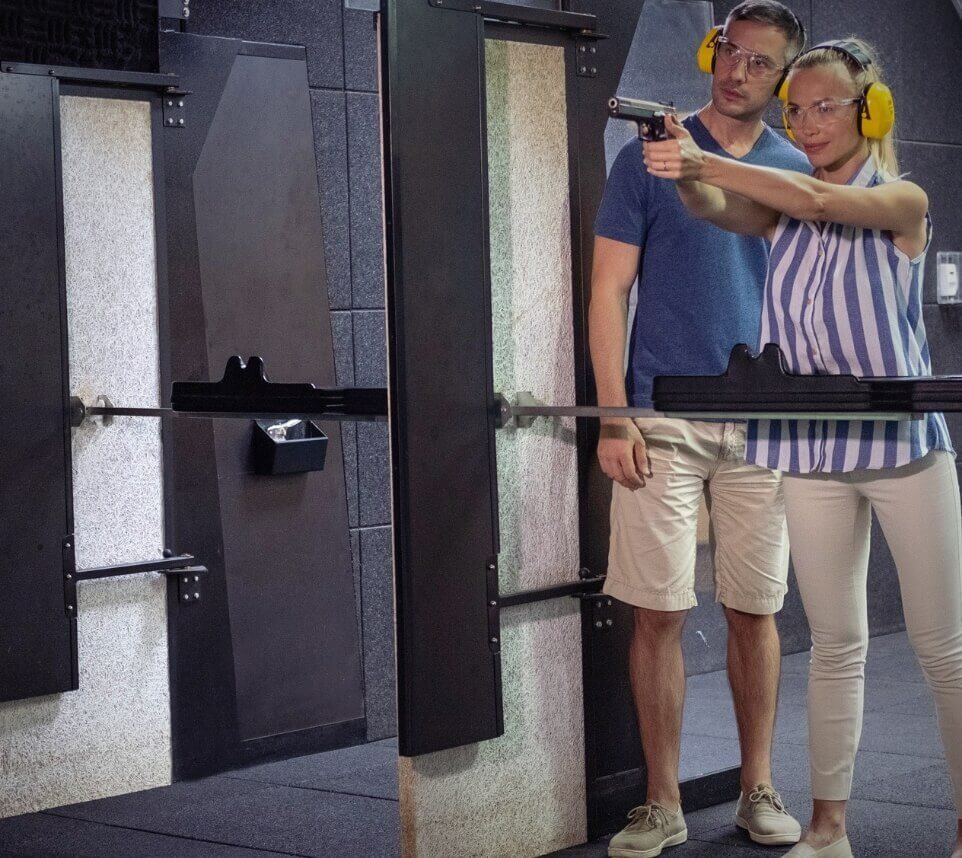 Couple at Shooting Range