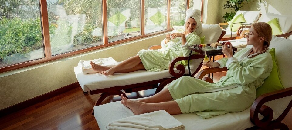 Women Relaxing At Spa